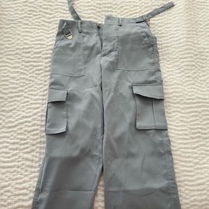 Adjustable light blue cargo pants size small petite (size 4)